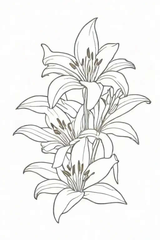Lily Flower Tattoo Thin