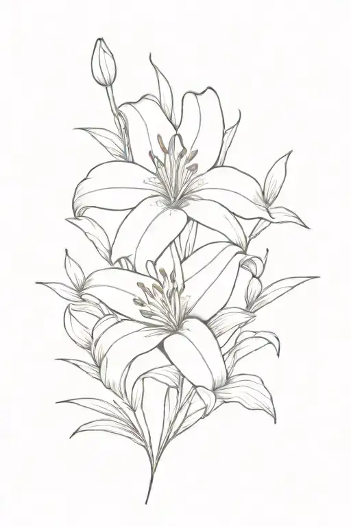 Lily Flower Tattoo Two