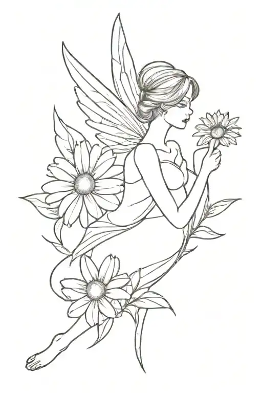 Fairy Holding A Daisy