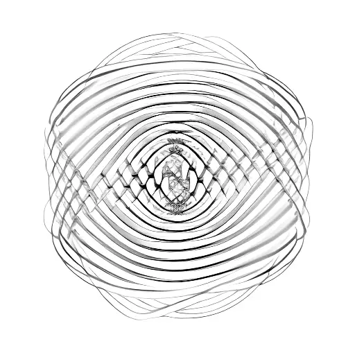 A Minimalist Representation Of A Dna Double Helix Forming The Shape Of A Wave