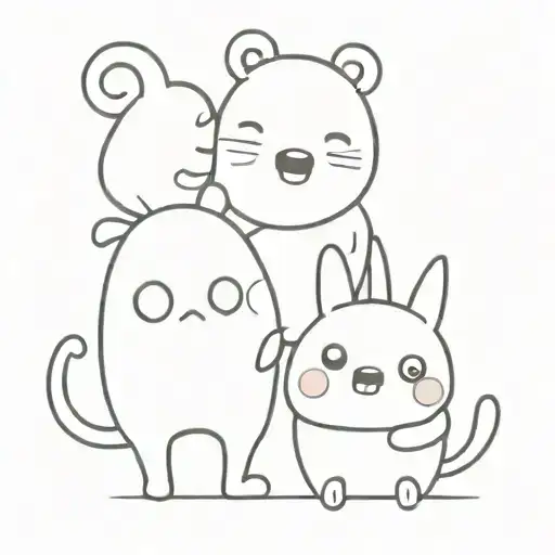 Cartoon Characters Together