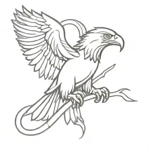 Eagle Holding Snake