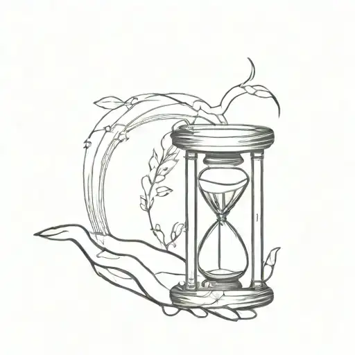 Hourglass Japanese Female Hand Clock