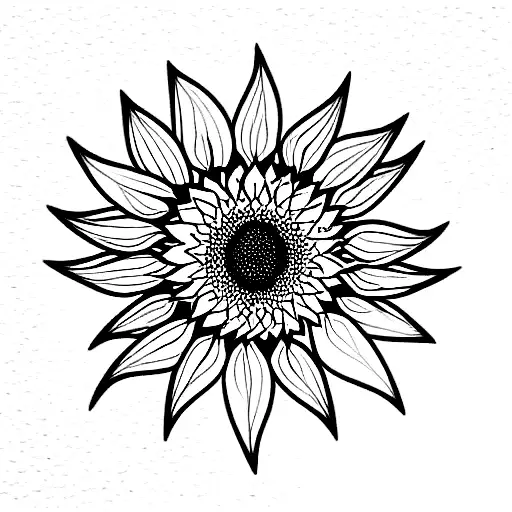 A Sunflower With A Winding Path