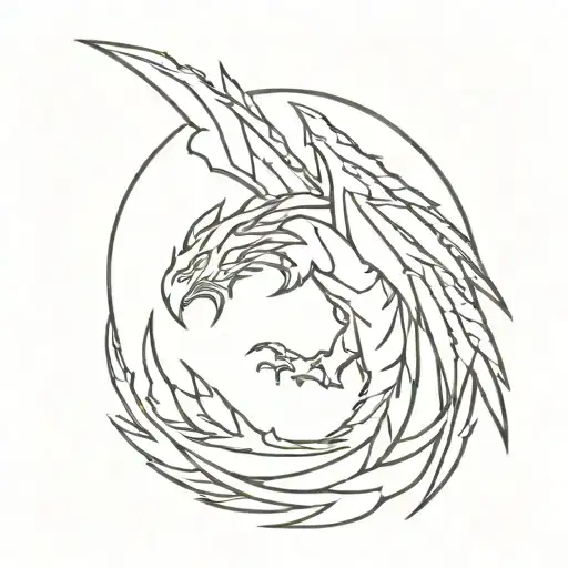 Warcraft Dragonhawk Silhouette Inside Of Sun Shining