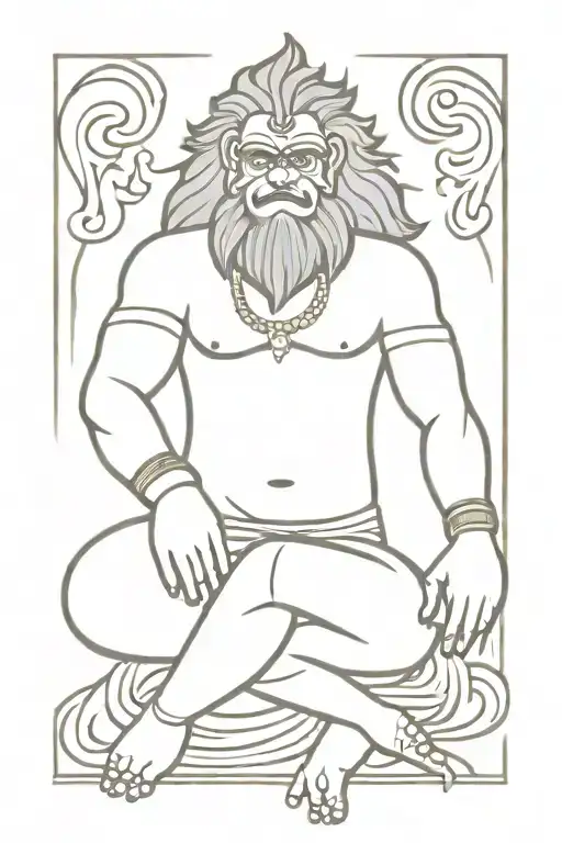 Narasimha Sitting Like A Gangster