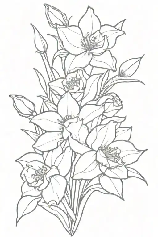 Daffodils & Rose Boquet Held Together