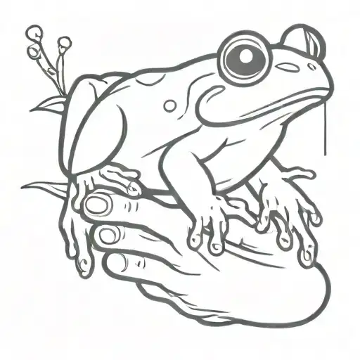 Frog Holding Up Middle Finger