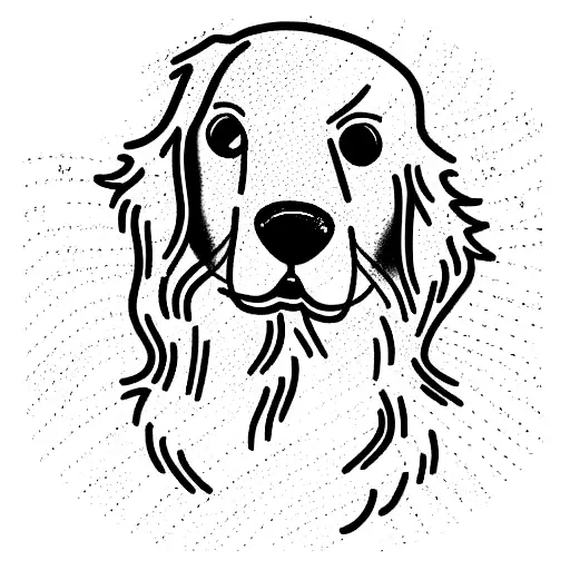 Golden Retriever Dog Outline