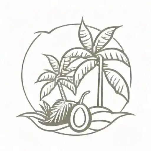 Coconut Tree And Banana Tree