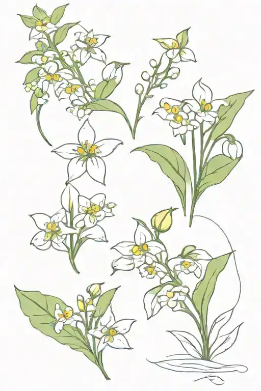 Lily Of The Valley Flower And Daisy Flower