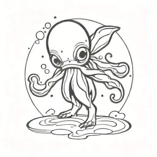 Child Squid Cartoon