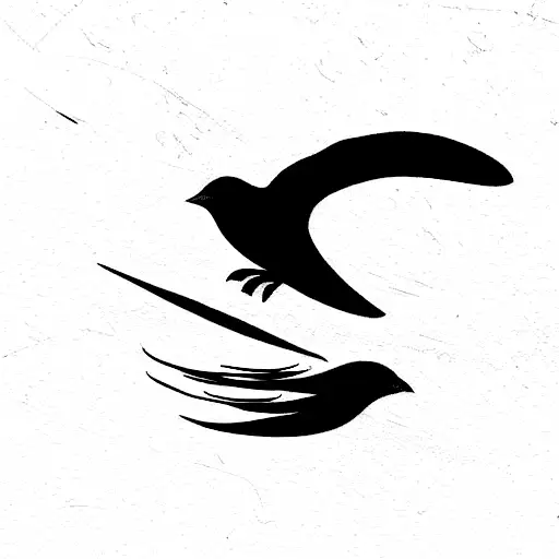 A Strip Of Motorbike With A Rider Turning Into A Bird That Flies Away