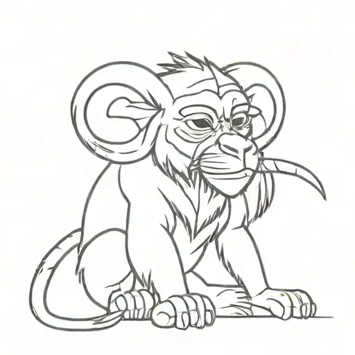 Ruthless For V Line Drawing Rafiki Made