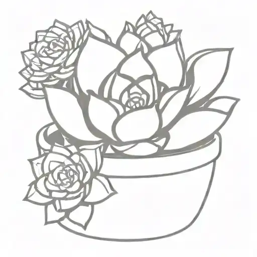 Succulent Plant In Pot