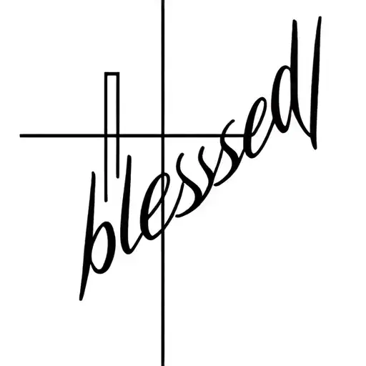 Cross With The Word Blessed