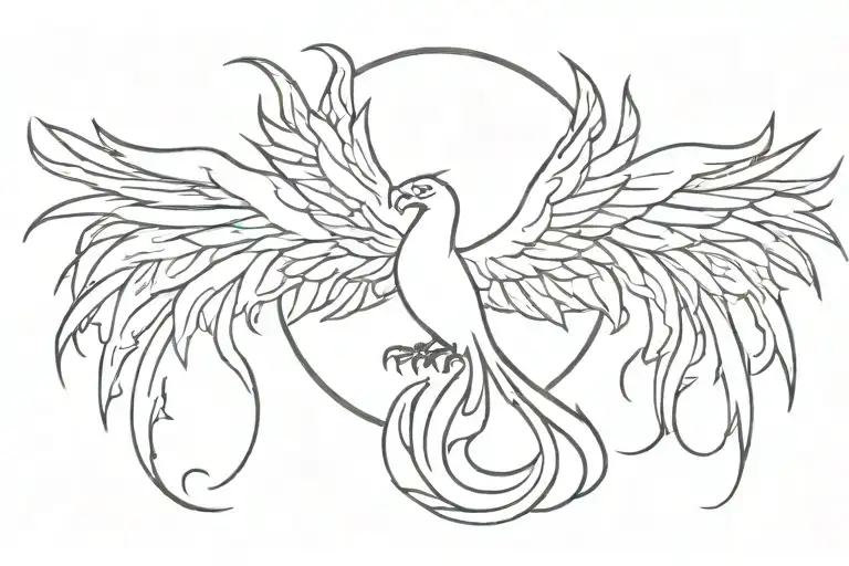 Happy Phoenix Rising From The Ashes