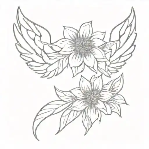 Dahlia With Angel Wings