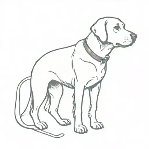 Black Labrador And Heart