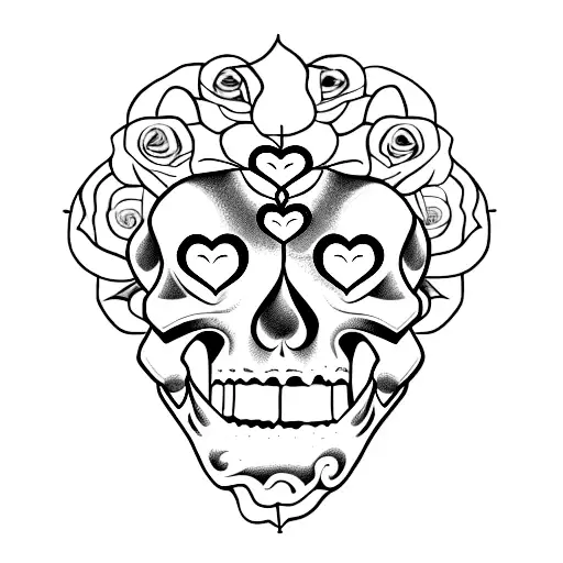 Heart Rose Star Skull