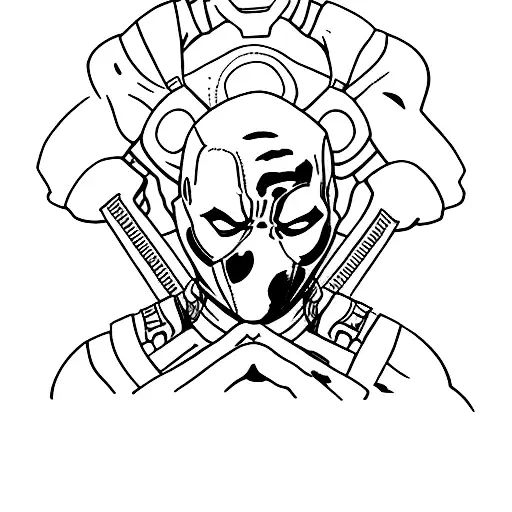 Deadpool Black White