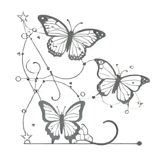 Butterfly And Leo Constellation