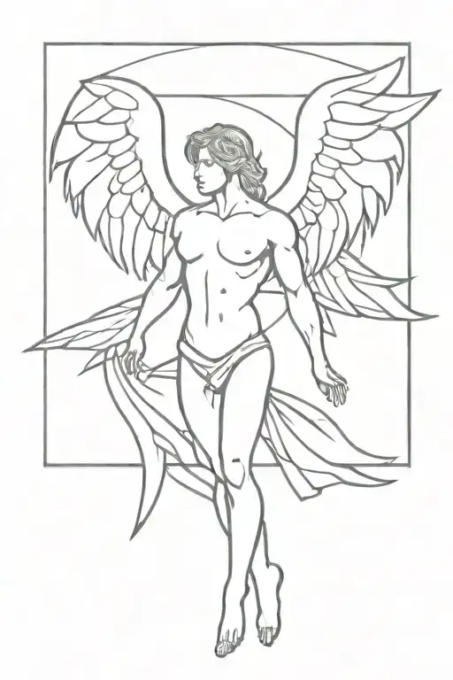 Muscular Angel With Wings