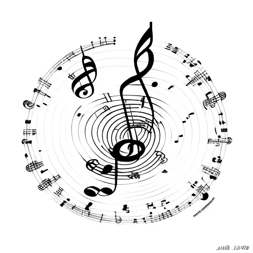 A Tattoo Of A Music Sheet With A Historical Twist