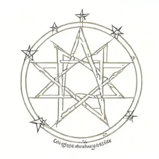 Pentagram With Stoic Quote