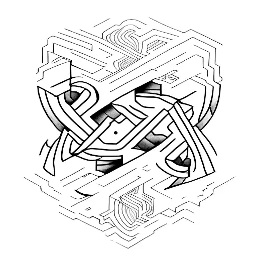 A Minimalist Tattoo Of The Word 'Deus' Written In A Unique Font