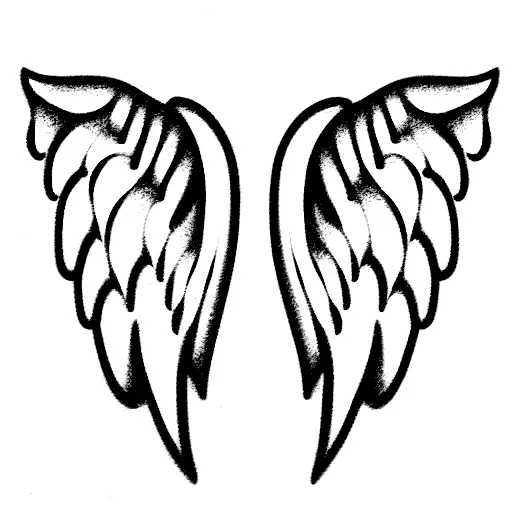 Angel Wings With Oriola And Date 07-04-23 All In Line Art