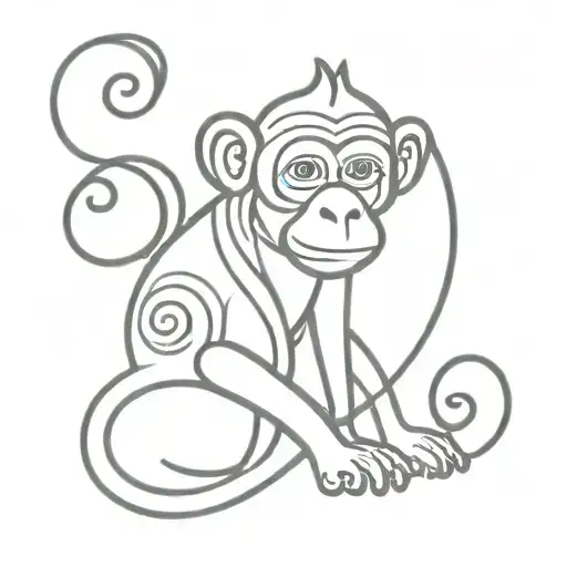 Monkey And Spirals Intersecting
