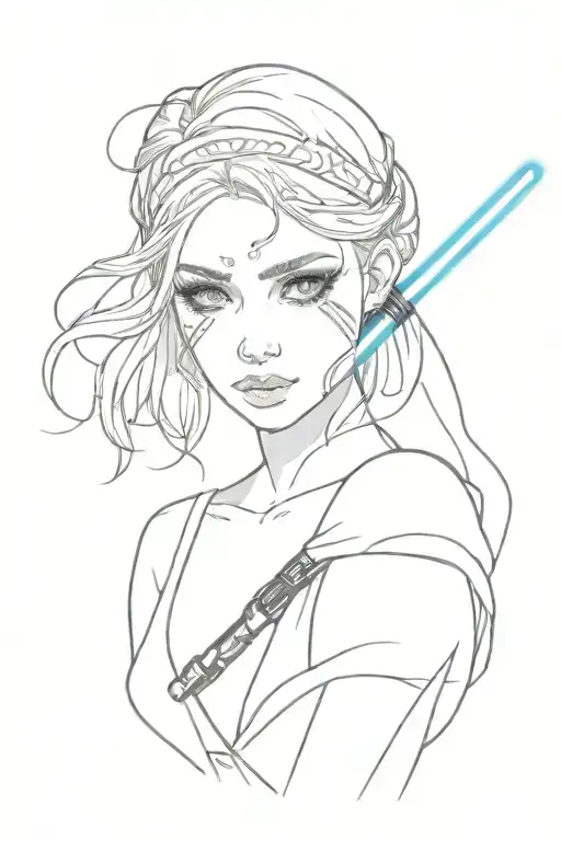 Diabetes Ribbon Lightsaber Beautiful Girl Eyes