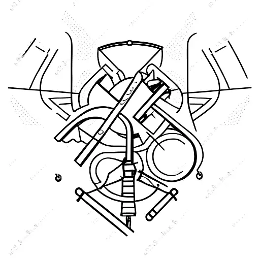 Gym Equipment Arranged In The Shape Of A Cross With A Meaningful Quote