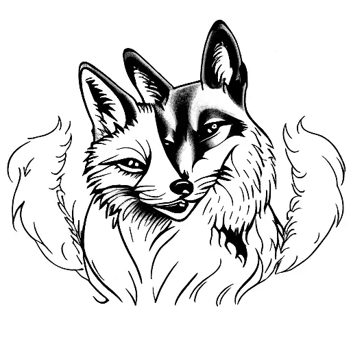 A Dog And A Fox In A Hug