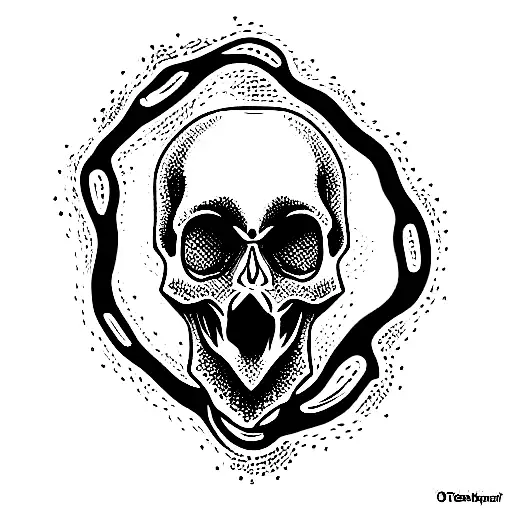 Skull With A Snake Through It