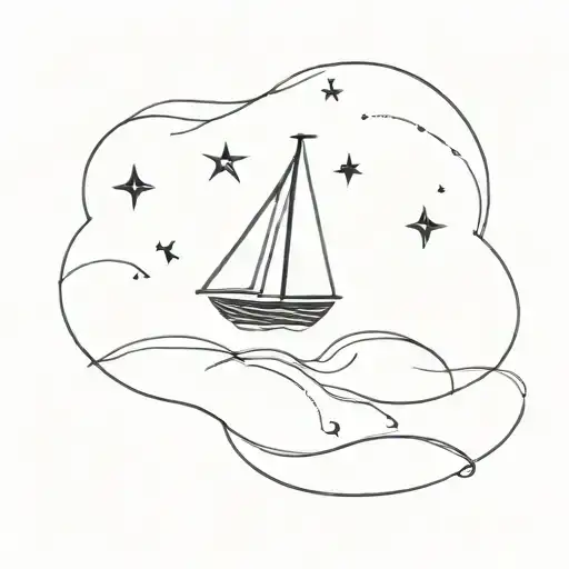 Sail Boat Bird Night Sky