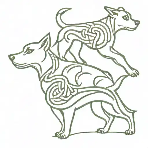 Celtic Dogs Running