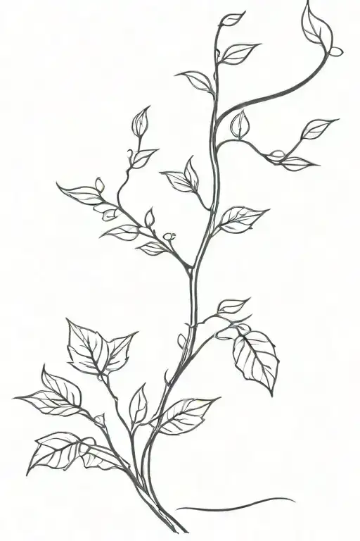 Vine Going Up The Spine Into A Quarter Sleeve