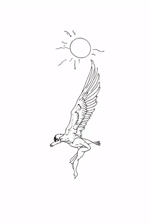 Icarus Falling Towards The Sun