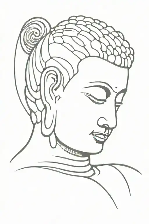 Buddha With His Head Sleeping On His Knee