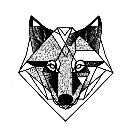 Wolf In Geometric Shapes
