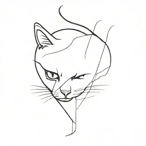 Cat Looking Upside Down At Camera