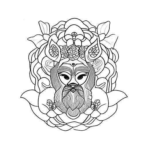 A Stunning Portrait Of Oxum Adorned With Yellow Flowers