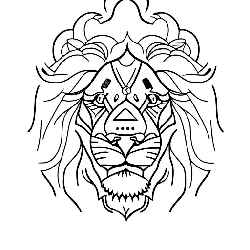 A Lion With A Dental Mirror And Explorer's Hat