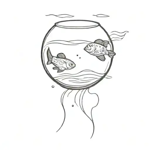 Two Lost Souls Swimming In A Fishbowl Black And White