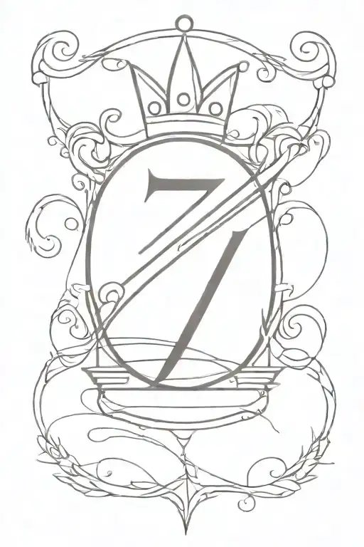 Number Seven With The Crown Above It