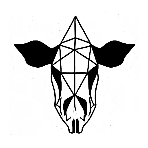 Cow Skull With Triangle