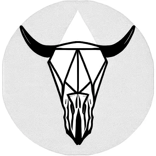 Cow Skull In A Triangle