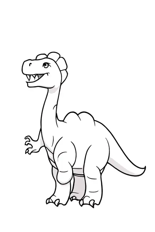 Cute Dino Line Work